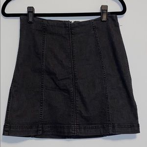 Free People Washed Black Mini Skirt